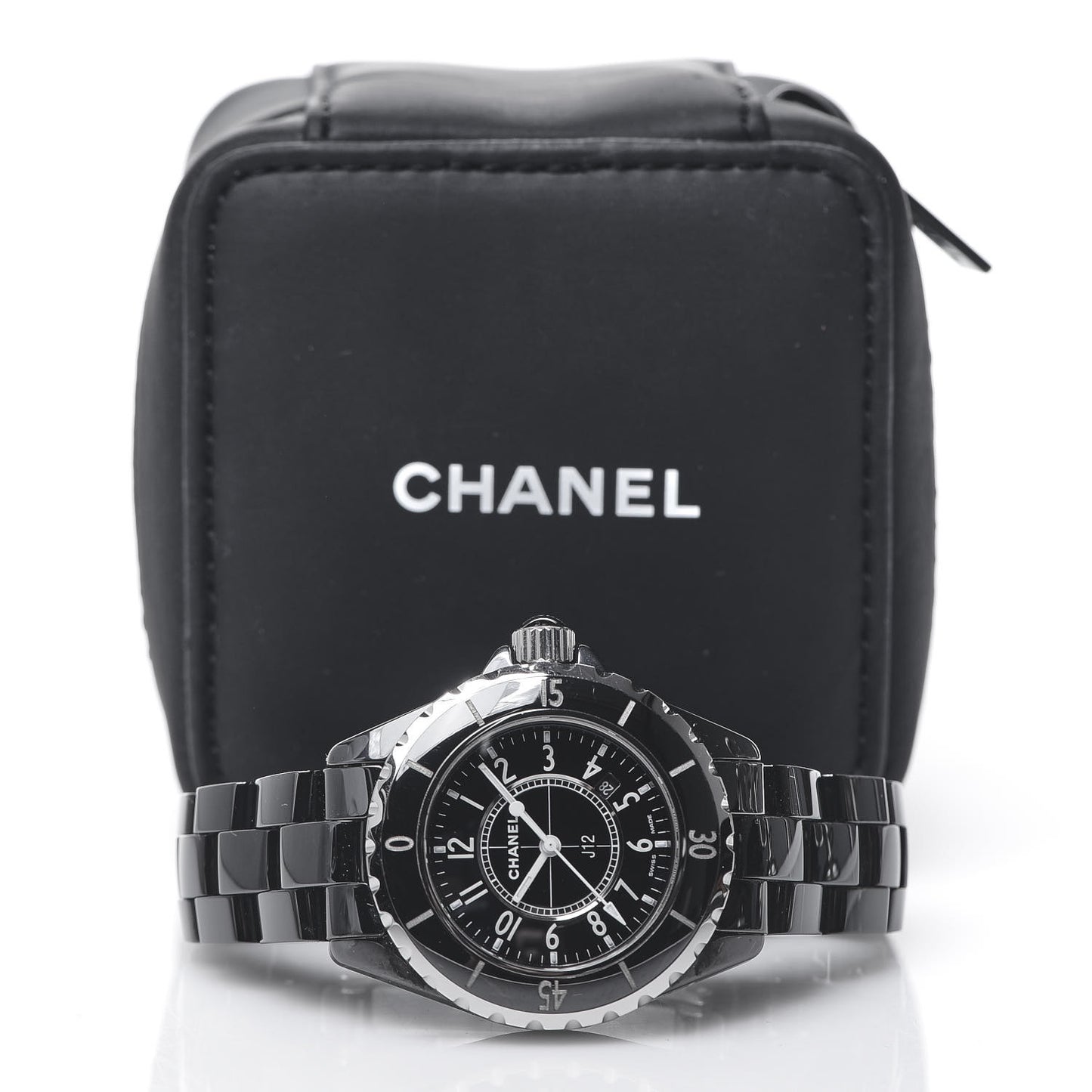 Stainless Steel Ceramic 33mm J12 Quartz Watch Black