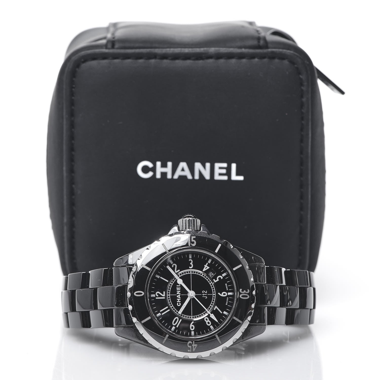 Chanel Stainless Steel Ceramic 33mm J12 Quartz Watch Black 6 of 6