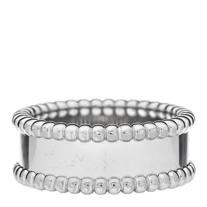 Van Cleef & Arpels 18K White Gold Perlee Signature Ring 53 6.25 3 of 5