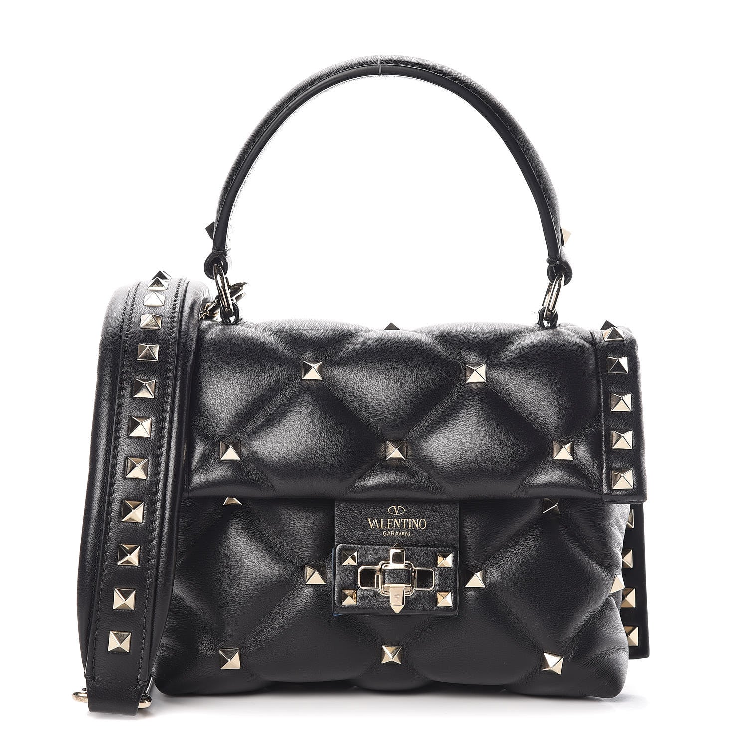 Valentino Garavani Nappa Mini Candystud Top Handle Bag Black 1 of 9