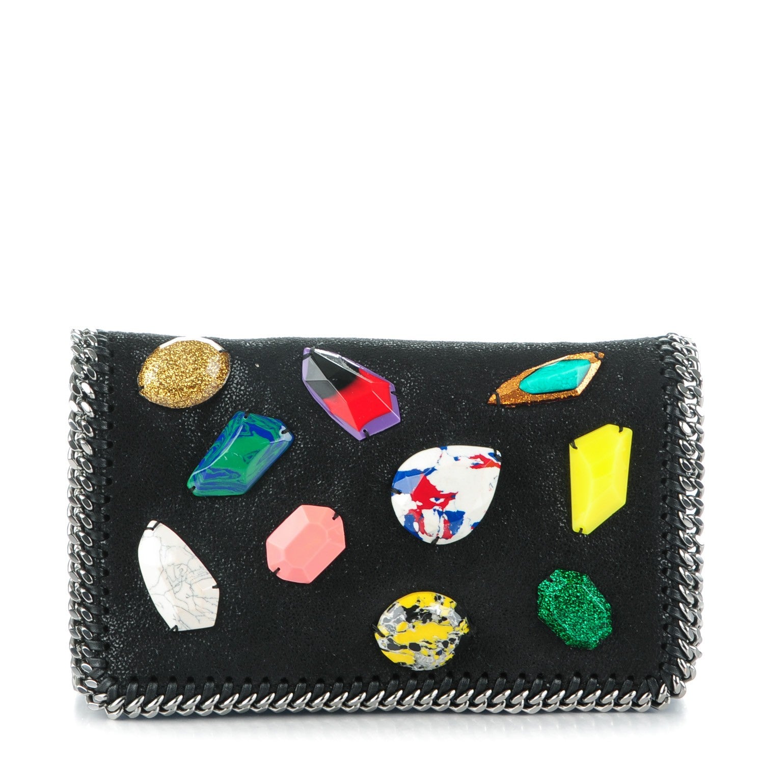 Stella McCartney Grained Multi Gem Falabella Mini Tote Black 1 of 9