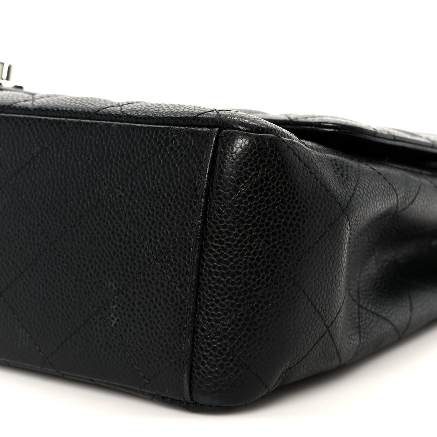 Caviar Quilted Maxi Double Flap Black