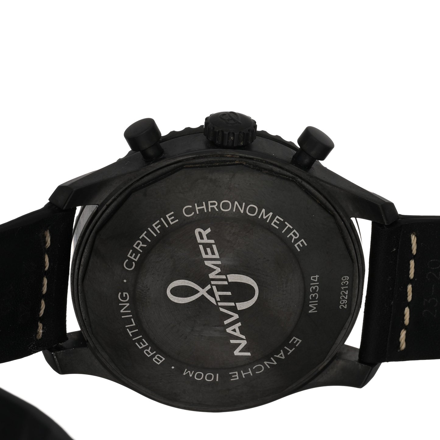 DLC Coated Stainless Steel Calfskin 43mm Navitimer 8 Chronograph Automatic Watch Black M13314