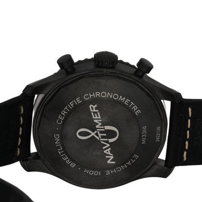 Breitling DLC Coated Stainless Steel Calfskin 43mm Navitimer 8 Chronograph Automatic Watch Black M13314 4 of 5