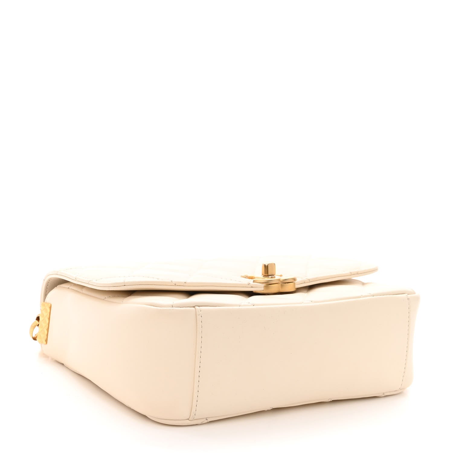 Chanel Lambskin Quilted CC Coin Flap Bag White 4 of 10