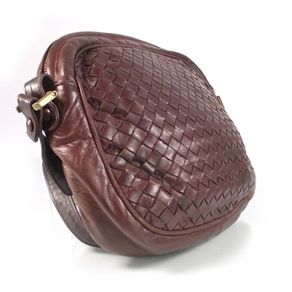Bottega Veneta Vintage Woven Leather Shoulder Bag Ebano 3 of 9