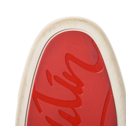 Christian Louboutin Veau Velours Mens Louis Spikes Flat Sneakers 42 Pur Sang 10 of 14