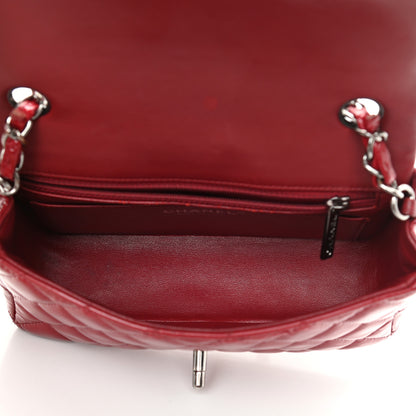 Chanel Patent Calfskin Quilted Mini Rectangular Flap Red 5 of 23