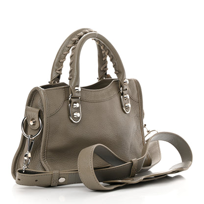Balenciaga Chevre Silver Metallic Edge Hardware Mini City Gris Taupe 3 of 15