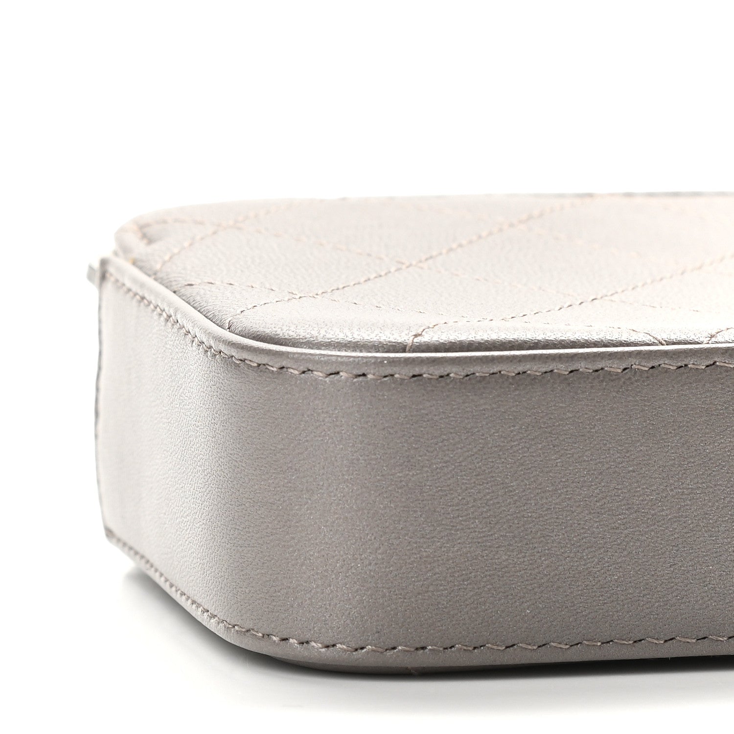 Chanel Calfskin Quilted Small Clutch With Chain Grey 11 of 13