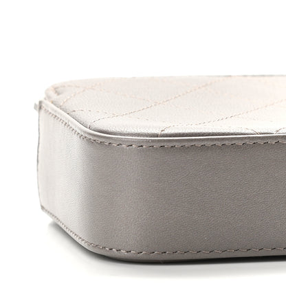 Chanel Calfskin Quilted Small Clutch With Chain Grey 11 of 13
