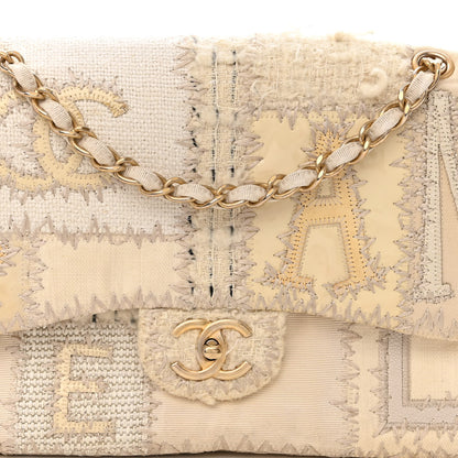 Chanel Tweed Patchwork Jumbo Single Flap White 8 of 13