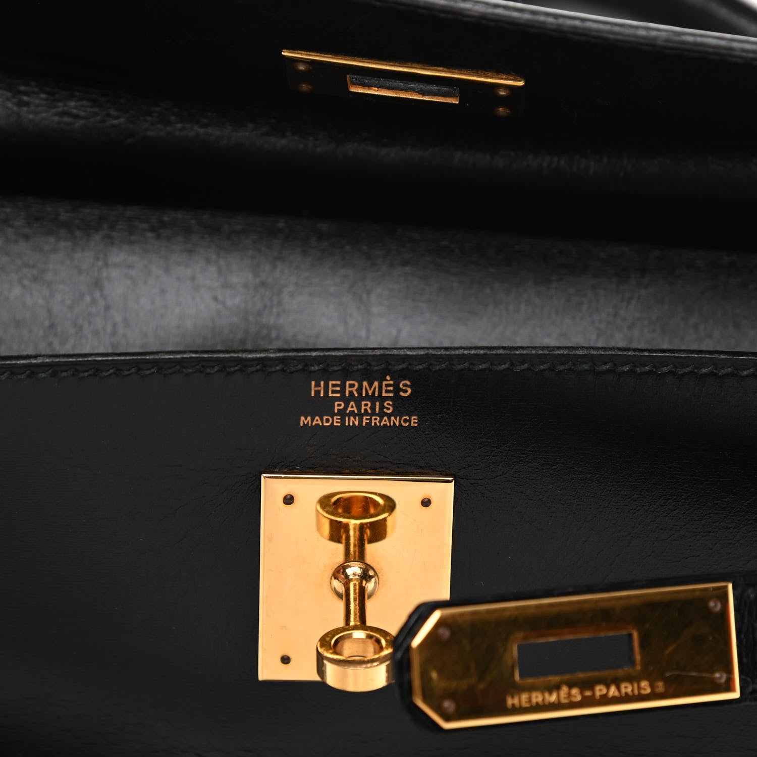 Hermes Box Kelly Retourne 32 Black 5 of 18