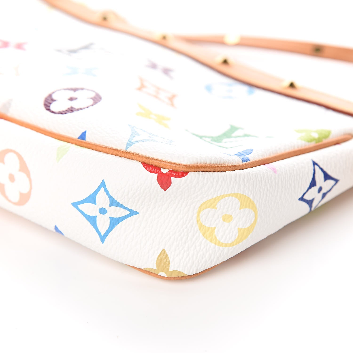 Louis Vuitton Monogram Multicolor Pochette Accessories White 10 of 13