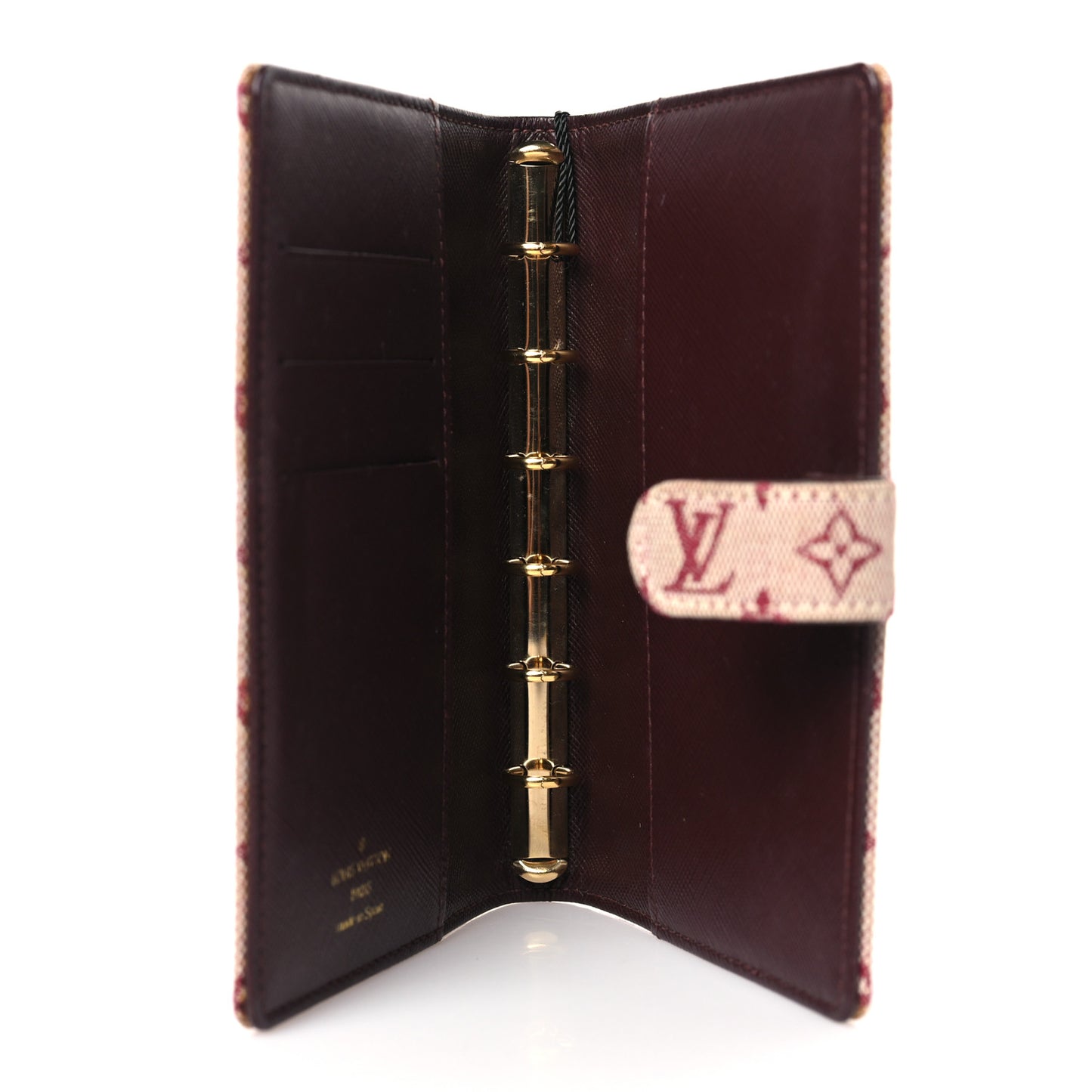 Mini Lin Small Ring Agenda Cover Cherry