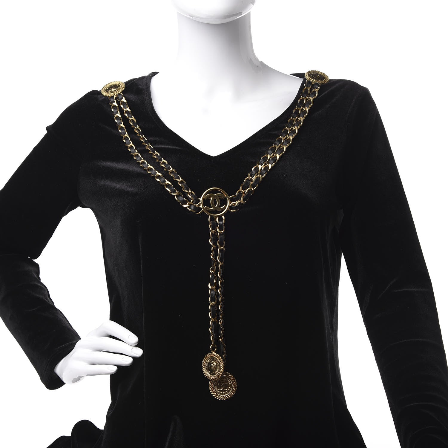 Chanel Lambskin Multi Strand Medallion Brooch Gold 2 of 6
