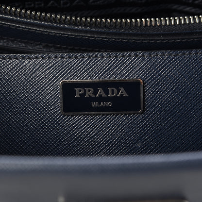 Prada Saffiano Lux Double Handle Shopping Tote Baltico 6 of 10