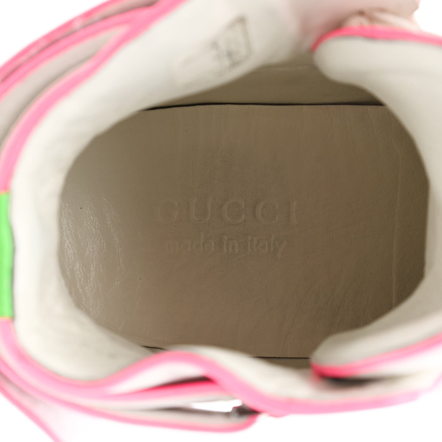 Gucci Calfskin Mens High Top Sneakers 8.5 White Multicolor 7 of 10