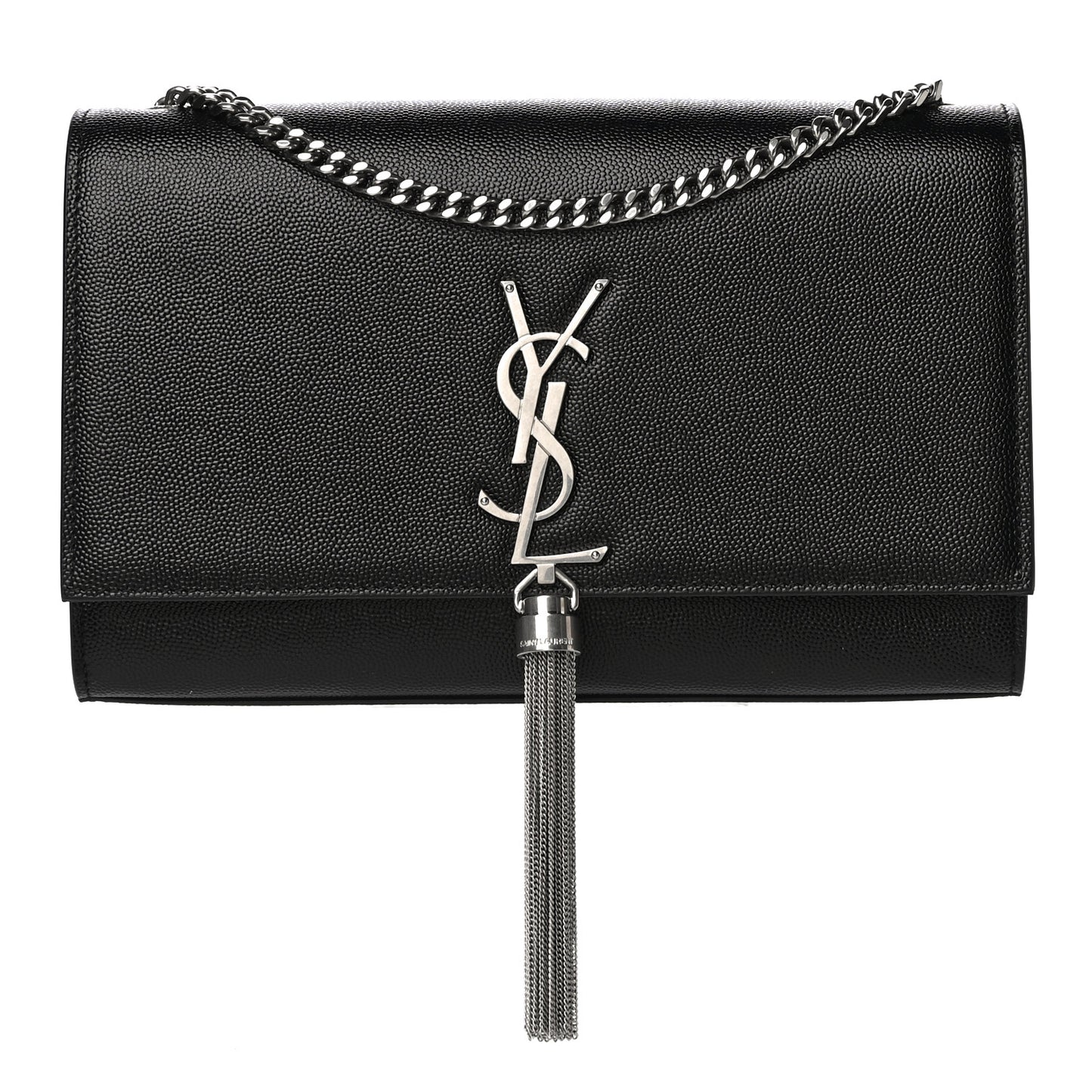 Grain De Poudre Medium Classic Monogram Kate Tassel Satchel Black