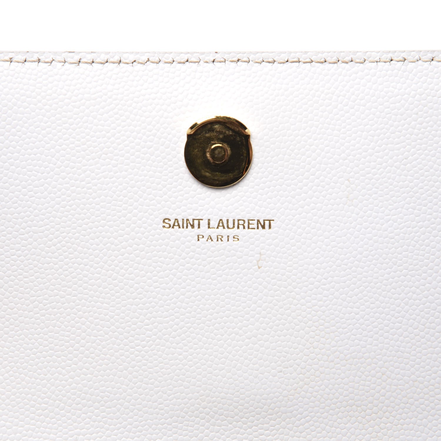 Saint Laurent Grain De Poudre Small Monogram Kate Satchel Optical White 7 of 9