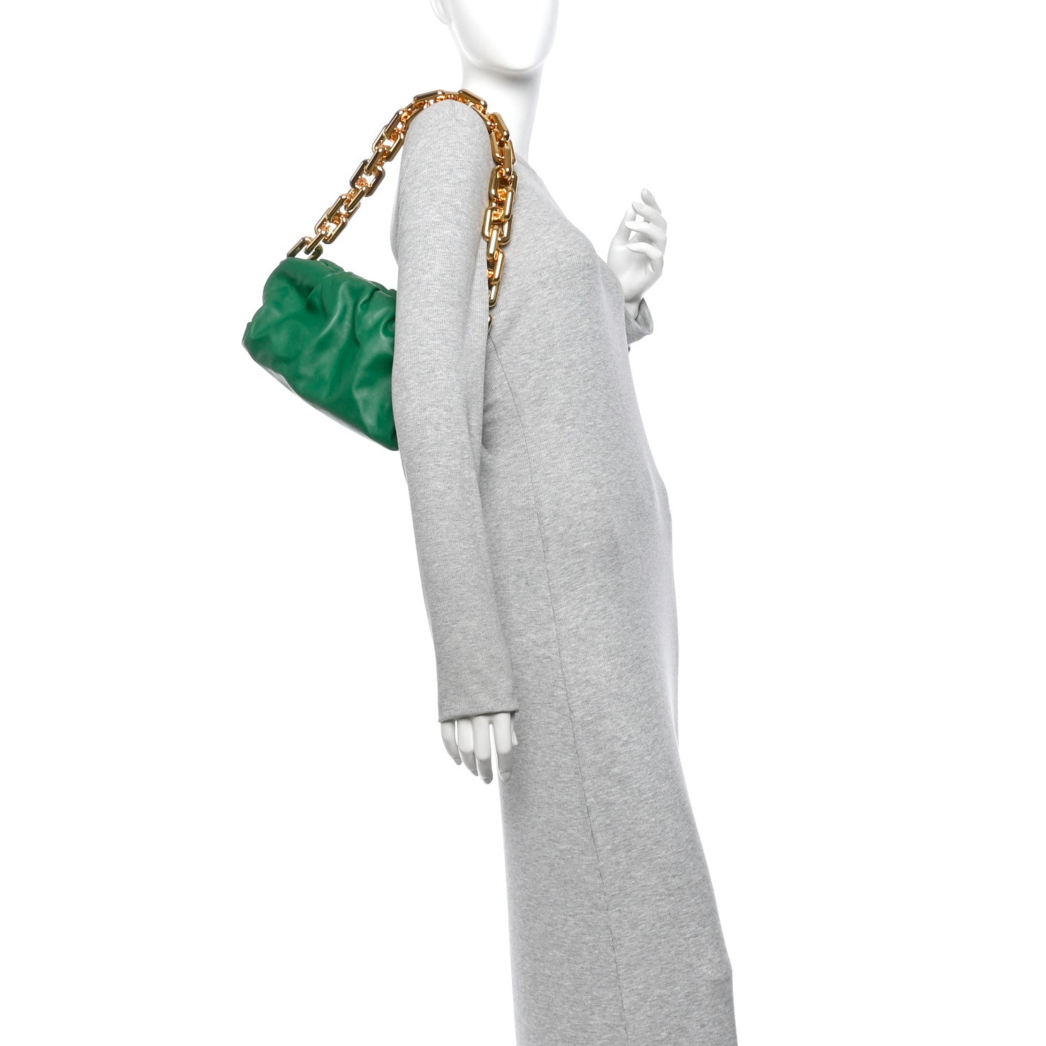 Bottega Veneta Calfskin The Pouch Chain Racing Green 2 of 10