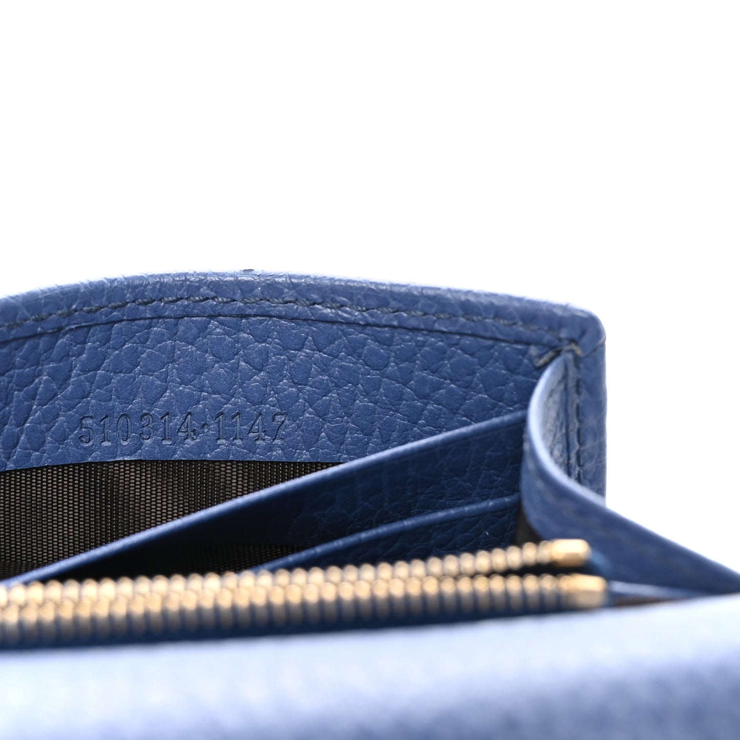 Dollar Calfskin Interlocking G Chain Wallet Caspian