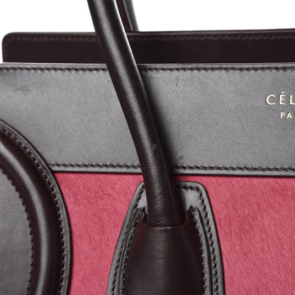 Celine Pony Hair Smooth Calfskin Micro Tri-Color Luggage Pink 13 of 13
