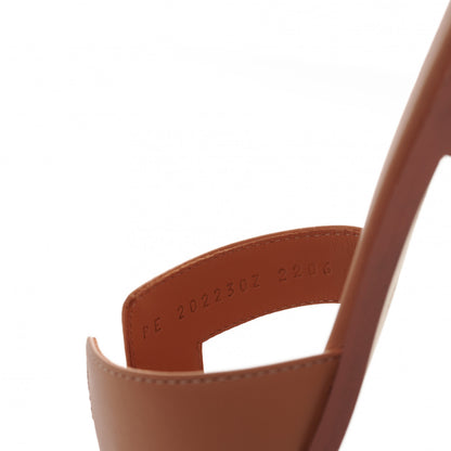 Hermes Box Calfskin Oran Sandals 38 Granit Rose 7 of 7