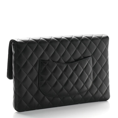Chanel Lambskin Quilted Flap Clutch Black 3 of 9