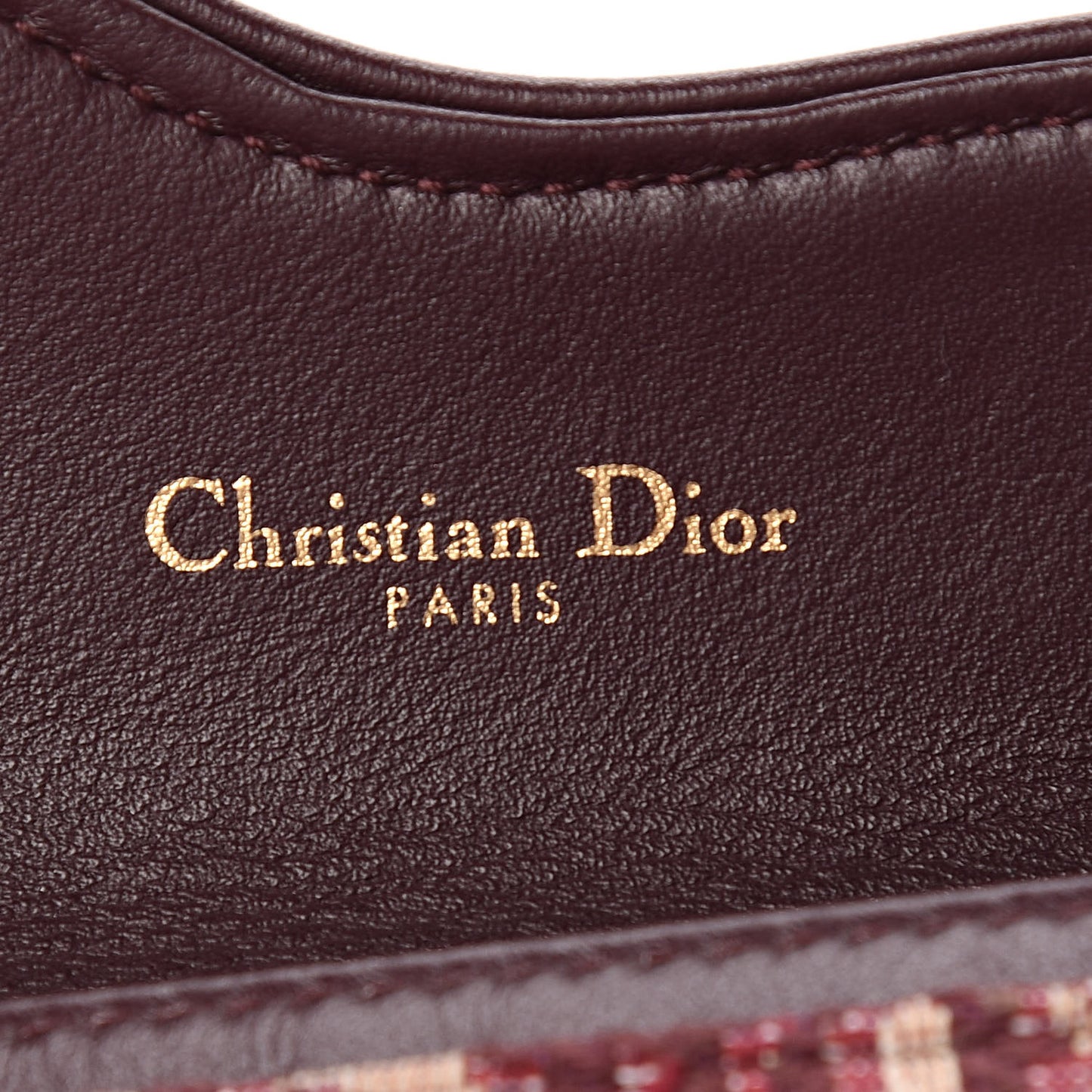 Oblique Saddle Card Holder Bordeaux