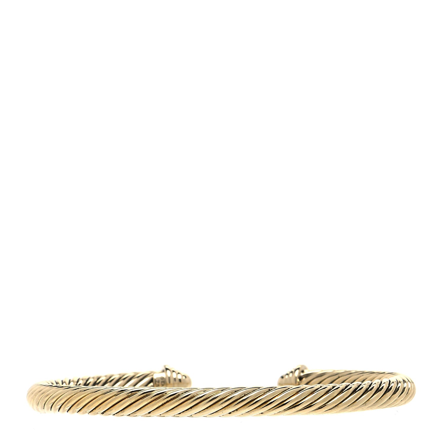 David Yurman 18K Yellow Gold 5mm Cable Classics Bracelet 3 of 4
