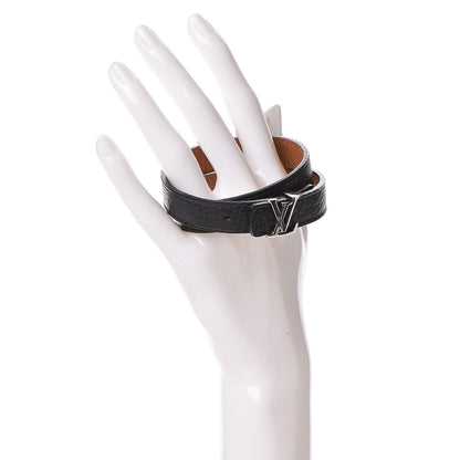 Louis Vuitton Taurillon LV Initiales Reversible Bracelet Brown Black 2 of 5
