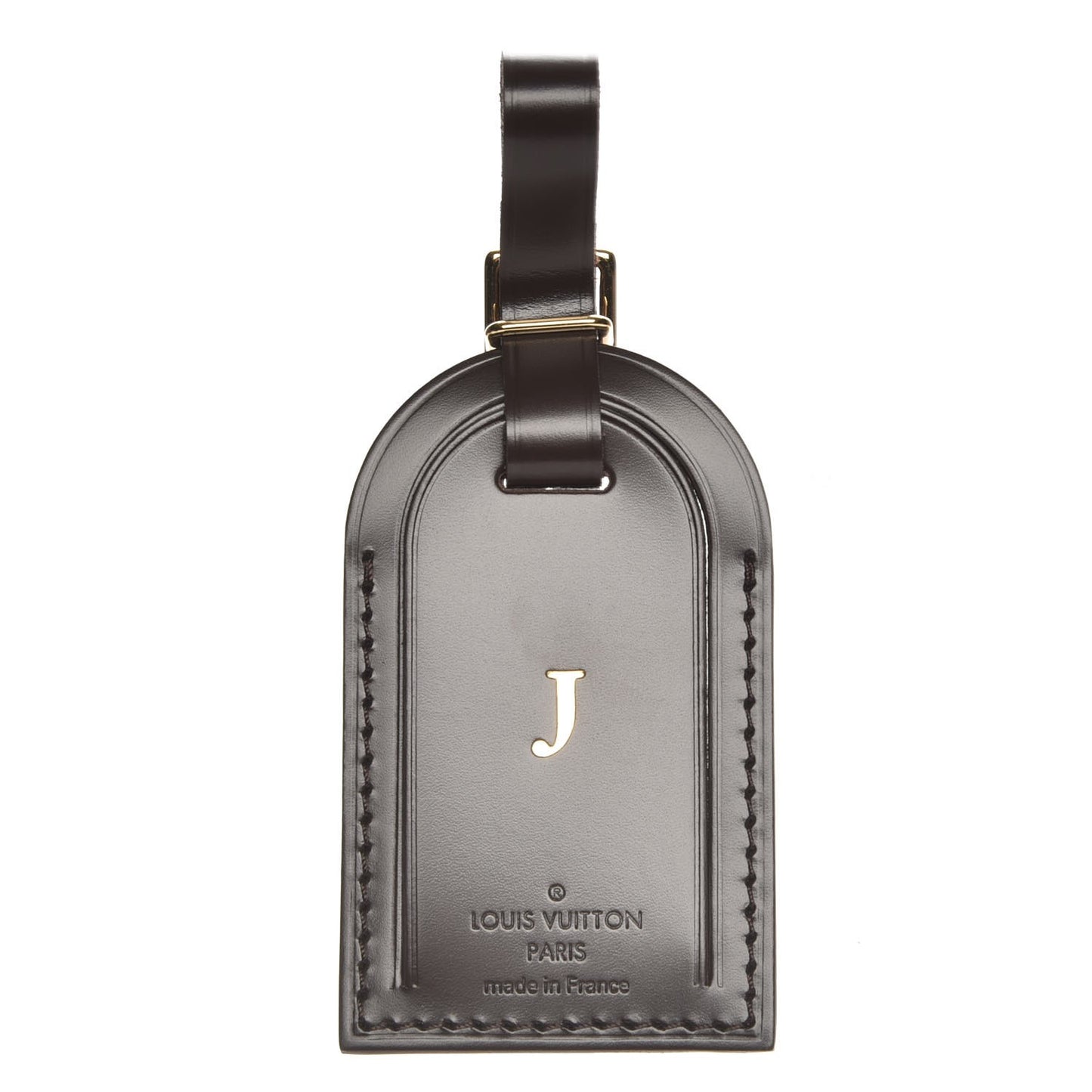 Calfskin Luggage Tag Ebene
