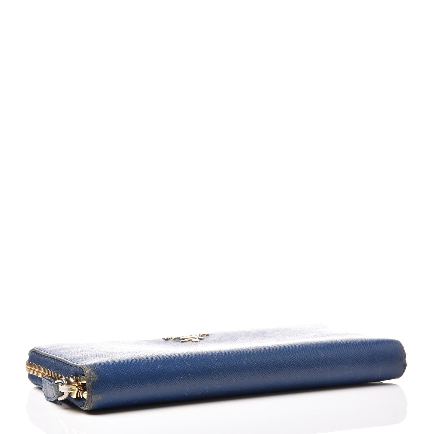 Saffiano Metal Zip Around Wallet Bleuette