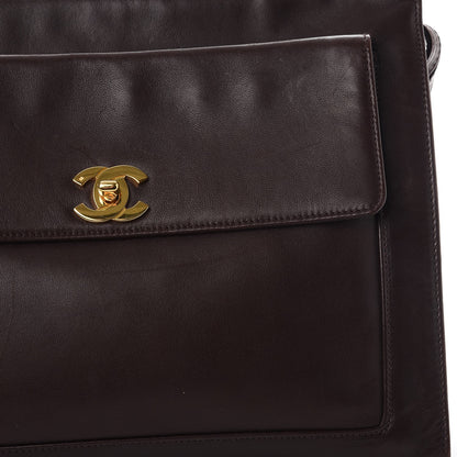 Chanel Lambskin CC Tote Brown 12 of 17