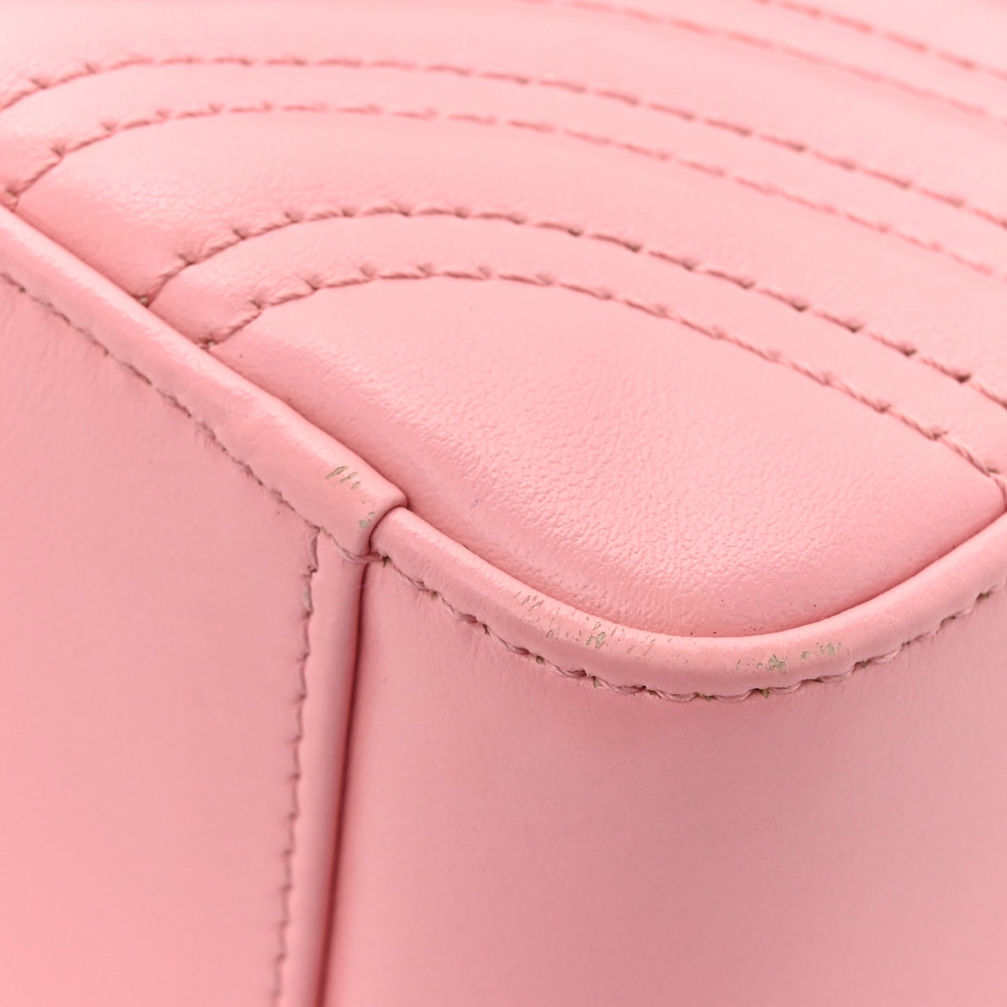 Calfskin Matelasse Mini GG Marmont Top Handle Shoulder Bag Wild Rose