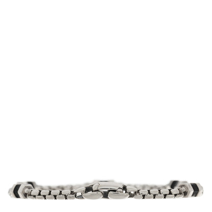 David Yurman Sterling Silver Black Onyx Hex Chain Station Bracelet 3 of 6