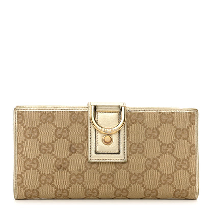 Gucci Monogram Abbey Continental Wallet Gold 1 of 11