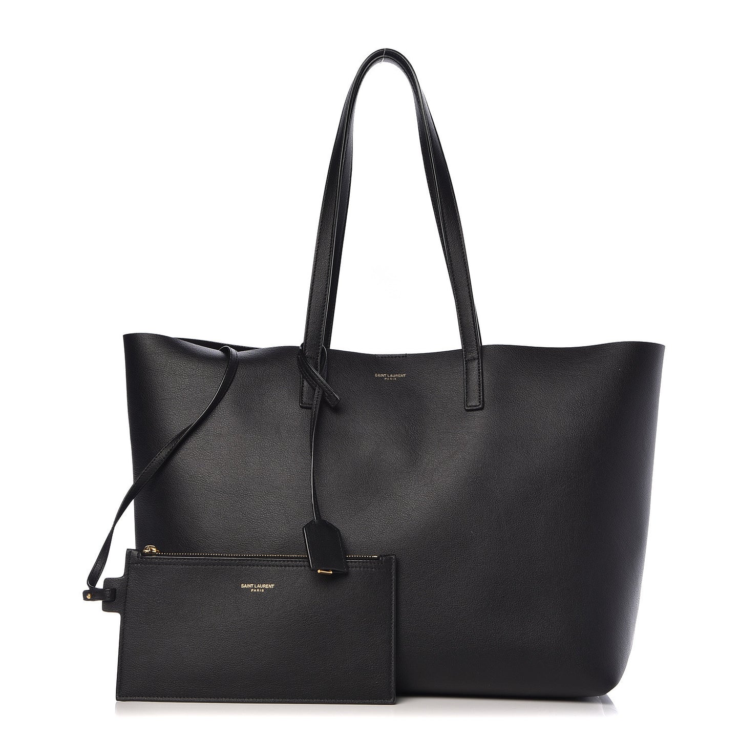 Calfskin Large Shopping Tote Black