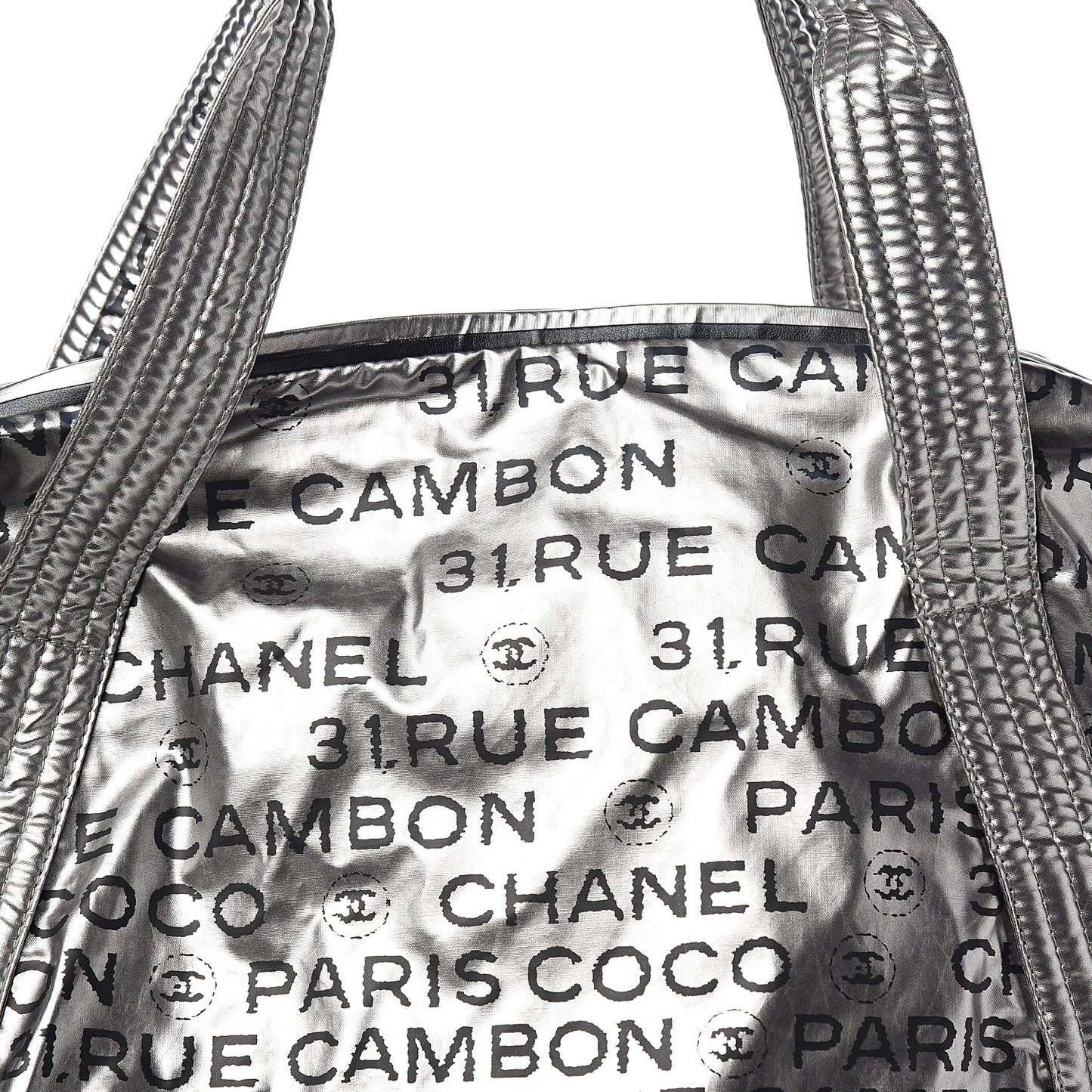 Lacquered Canvas Medium Unlimited Tote Argent Fonce