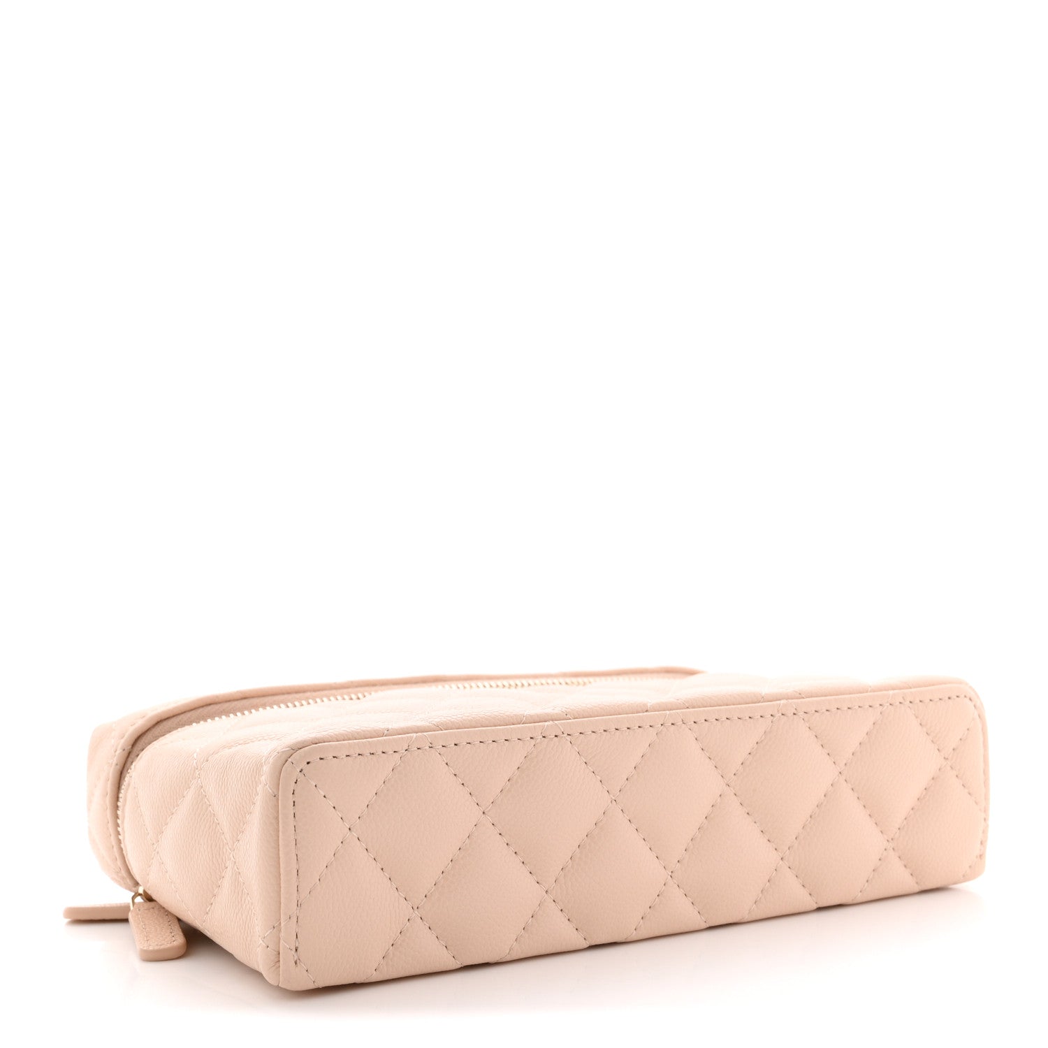 Chanel Caviar Quilted Top Handle Slim Vanity With Chain Beige 4 of 11