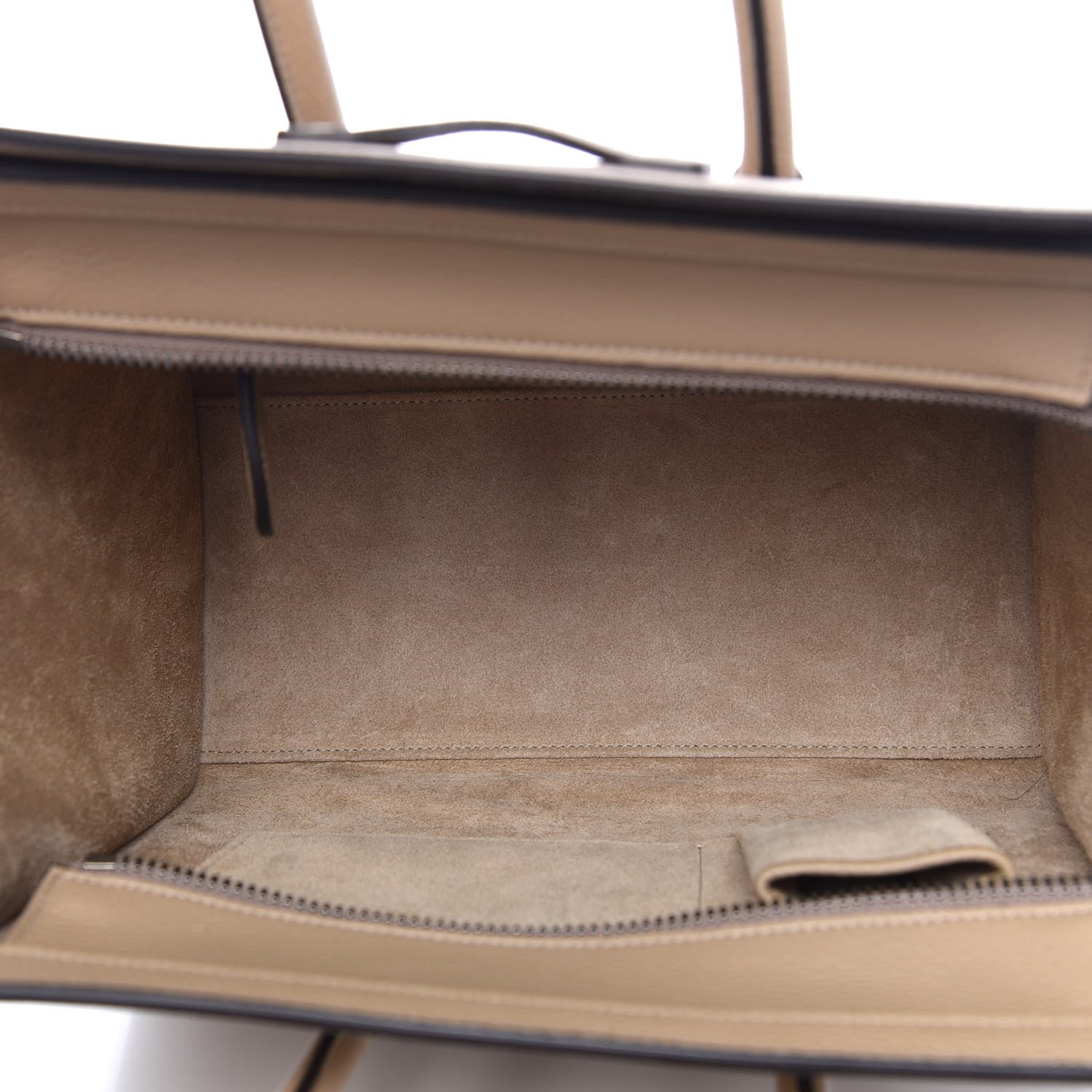 Celine Drummed Calfskin Micro Luggage Dune 5 of 8