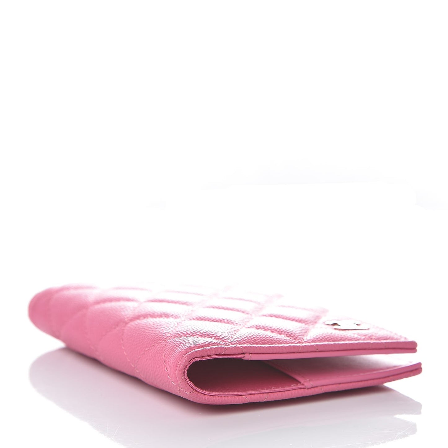 Caviar Quilted Passport Holder Pink