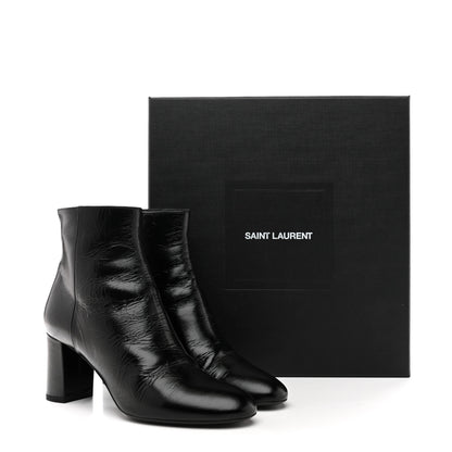 Saint Laurent Calfskin Loulou 70 Uniform Ankle Boots 36 Black 13 of 13