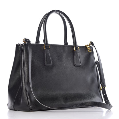 Prada Saffiano Medium Galleria Double Zip Tote Black 4 of 15