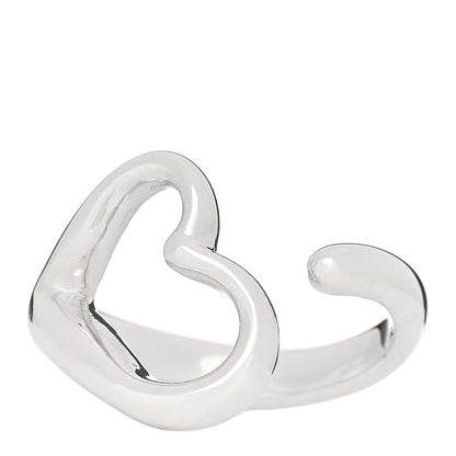 Tiffany Sterling Silver Elsa Peretti Open Heart Ring 50 5.5 1 of 4