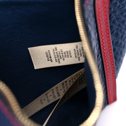 Burberry Grain Calfskin Small Canterbury Tote Parade Blue Carbon Red 7 of 11