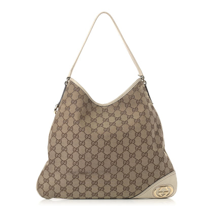 Gucci Monogram Medium New Britt Hobo Off White 1 of 21