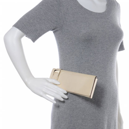 Gucci Patent Glitter Buckle Clutch Ivory 2 of 7