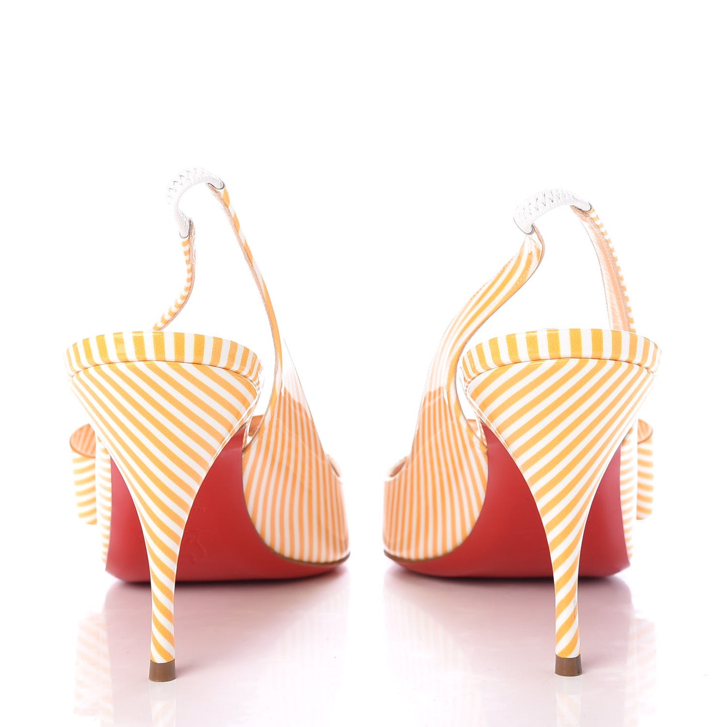 Patent Stripes Clare Nodo 80 Pumps 40 Banana White